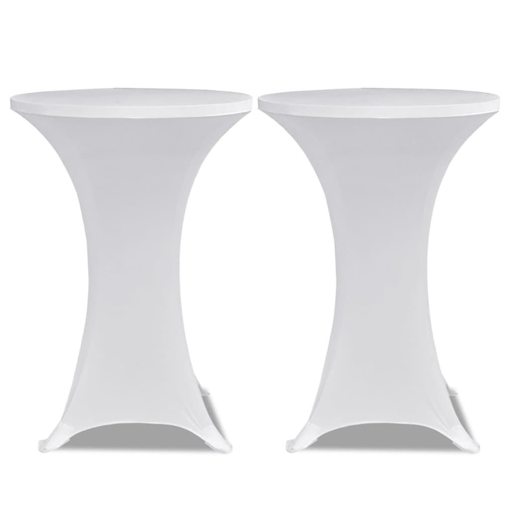 Voir la diapositive 3 : VIDAXL Housses elastiques de table Ø 60 cm Blanc 4 pcs