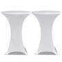Voir la diapositive 3 : VIDAXL Housses elastiques de table Ø 60 cm Blanc 4 pcs