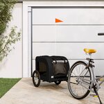 VIDAXL Remorque de velo pour animaux de compagnie noir