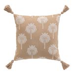Paris Prix Coussin Déco à Pompons  Oasia  40x40cm Camel