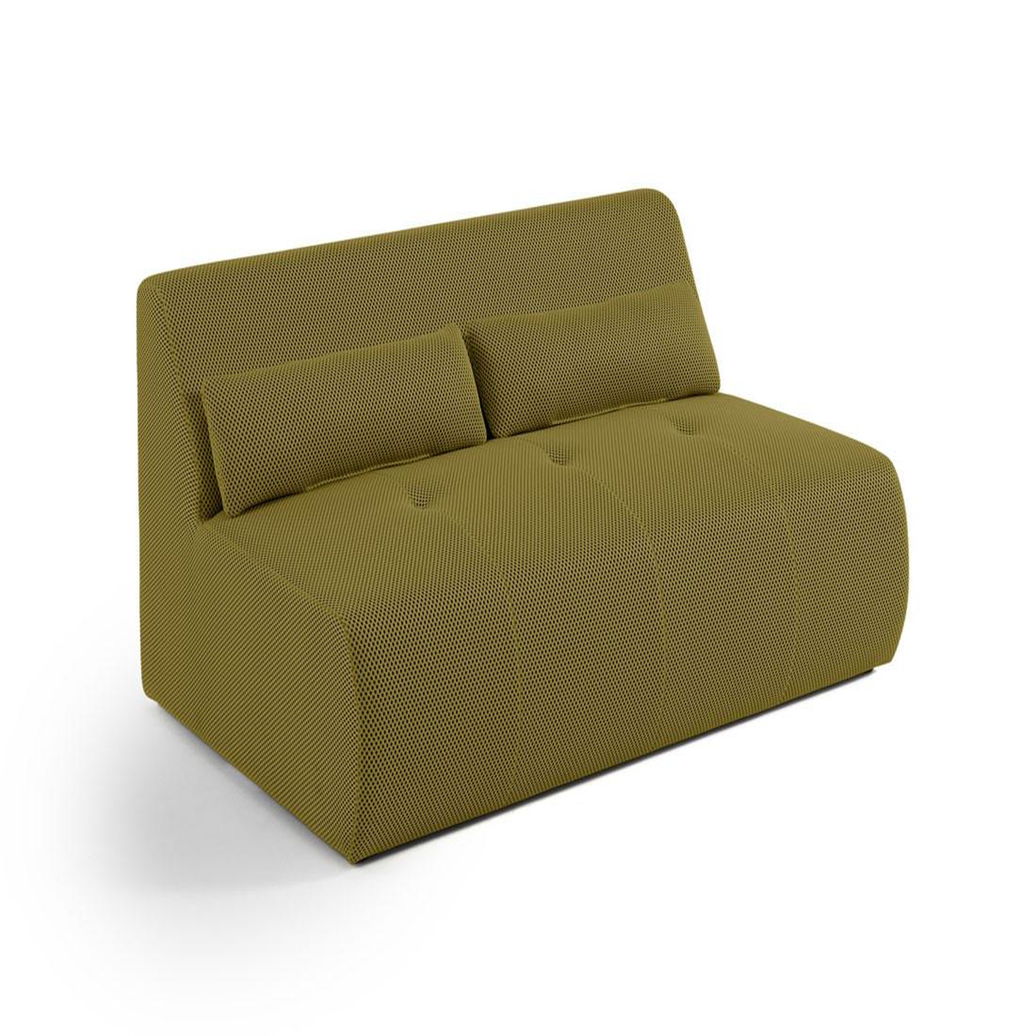 Voir la diapositive 2 : LISA DESIGN Onyx - canapé droit 2 places - en tissu mailles 3d