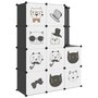 Voir la diapositive 2 : VIDAXL Armoire de rangement pour enfants avec 10 cubes Noir PP