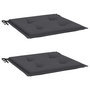 Voir la diapositive 3 : VIDAXL Coussins de chaise de jardin lot de 2 anthracite 40x40x3 cm