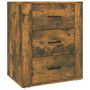 Voir la diapositive 2 : VIDAXL Table de chevet Chene fume 50x36x60 cm Bois d'ingenierie