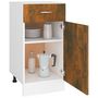 Voir la diapositive 4 : VIDAXL Armoire de plancher a tiroir Chene fume 40x46x81,5 cm Bois