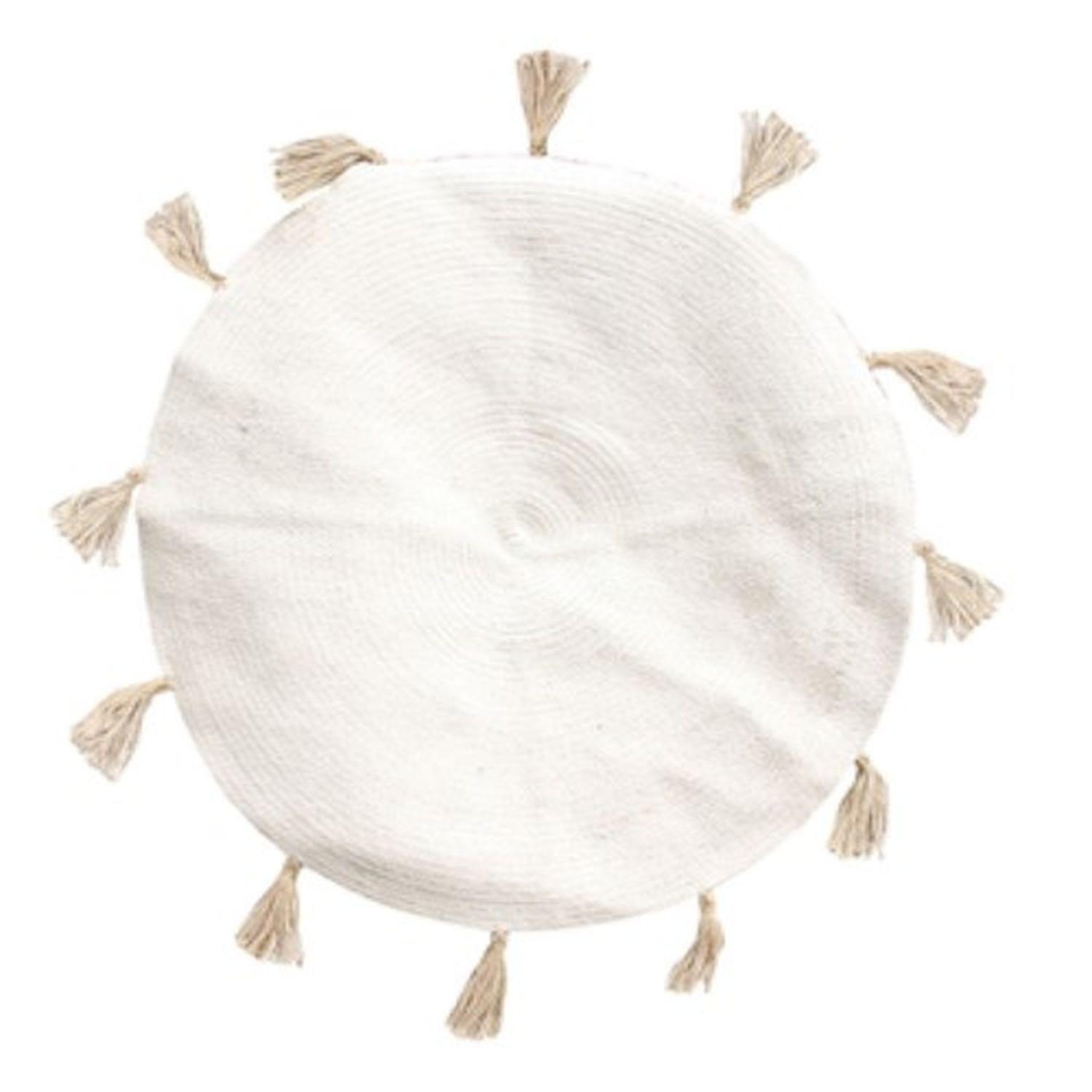 Voir la diapositive 1 : The Home Deco Factory Tapis rond à pompons Happy