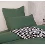 Voir la diapositive 3 : Les Ateliers du Linge Parure De Couette 3 Pcs 240x220 100% Gaze De Coton Lavé Vert Cèdre