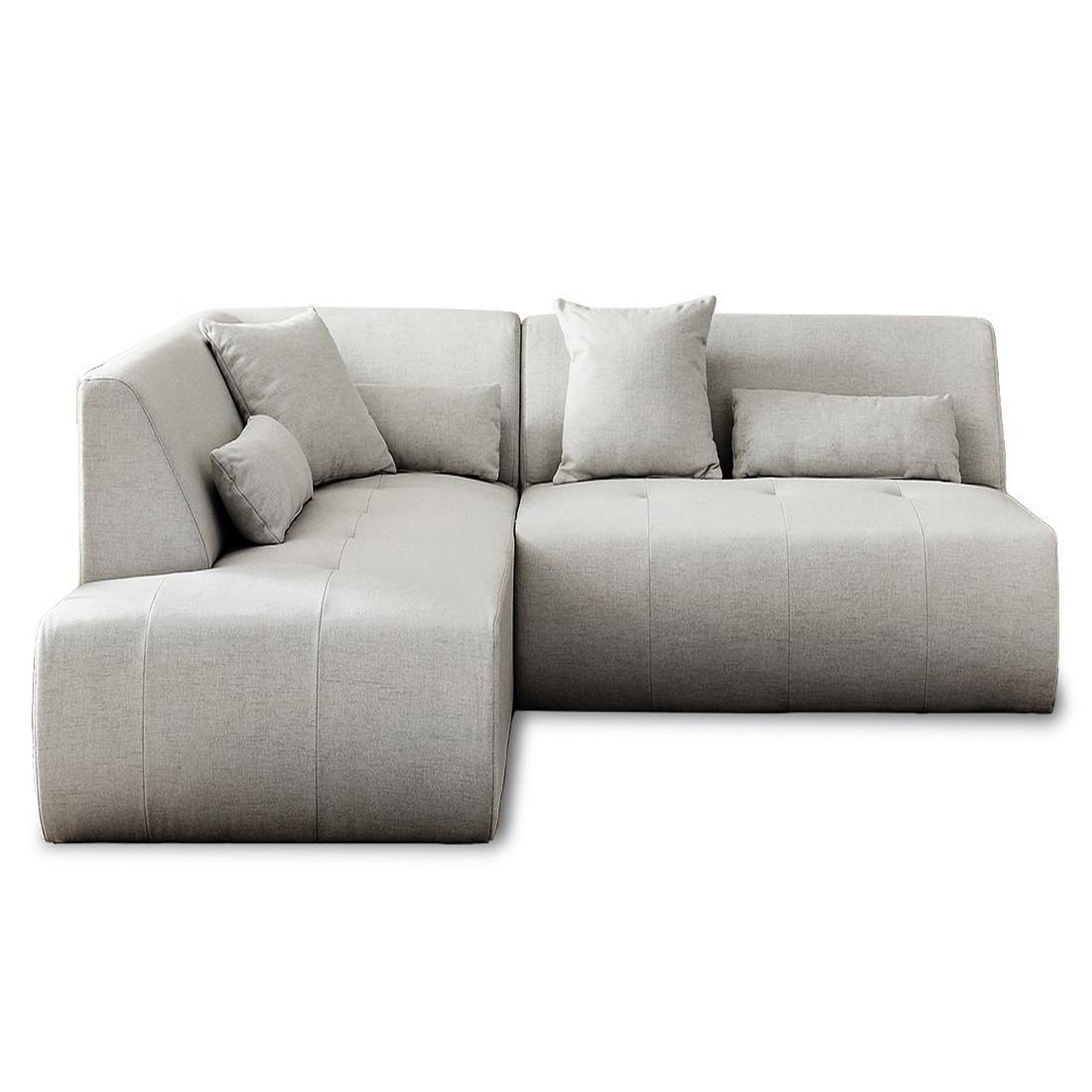 Voir la diapositive 1 : LISA DESIGN Onyx - canapé modulable d'angle gauche 5 places - en tissu