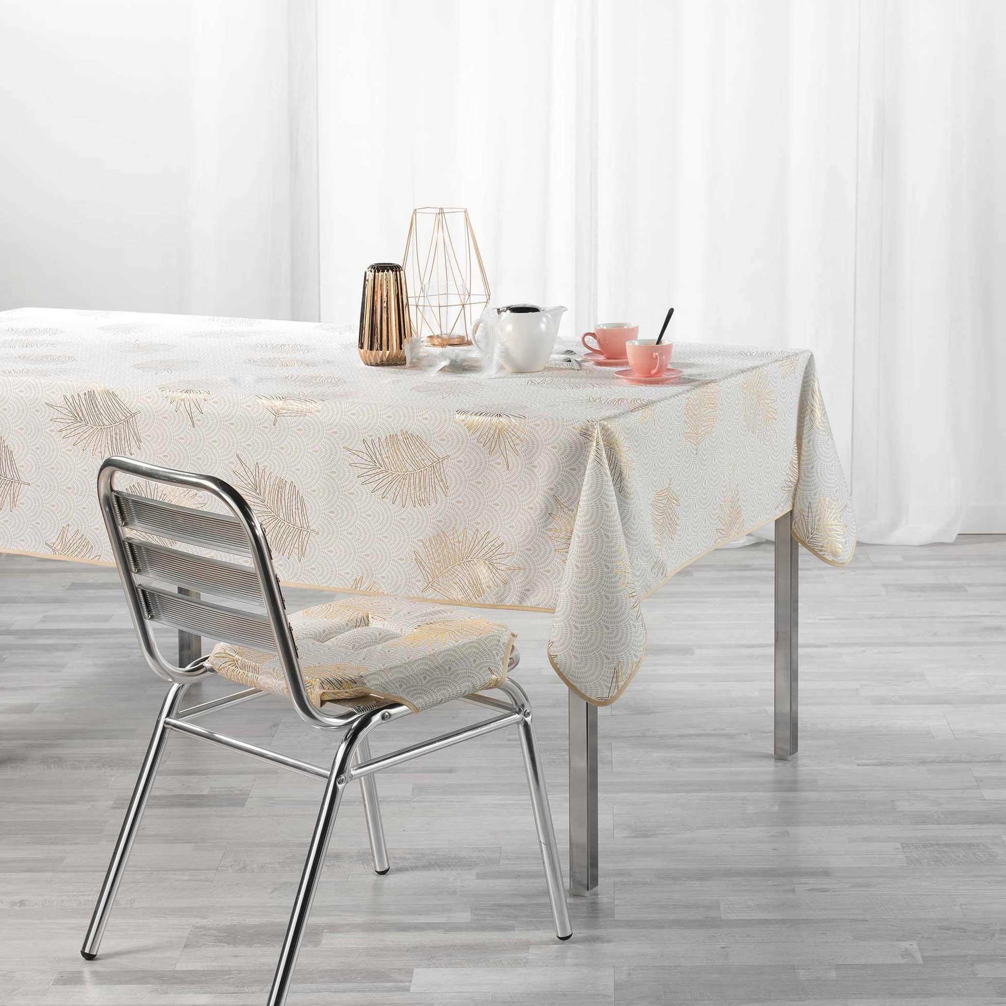 Voir la diapositive 6 : Eden Nappe metallise sunny gold design et moderne