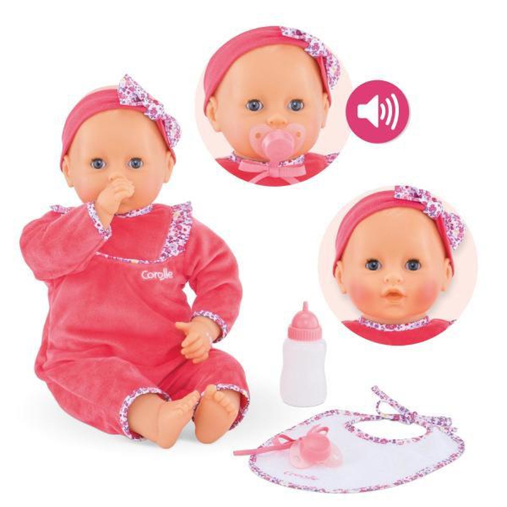 Corolle COROLLE - Mon Grand Poupon - Lila Chérie - 42cm - poupon interactif des 2 ans