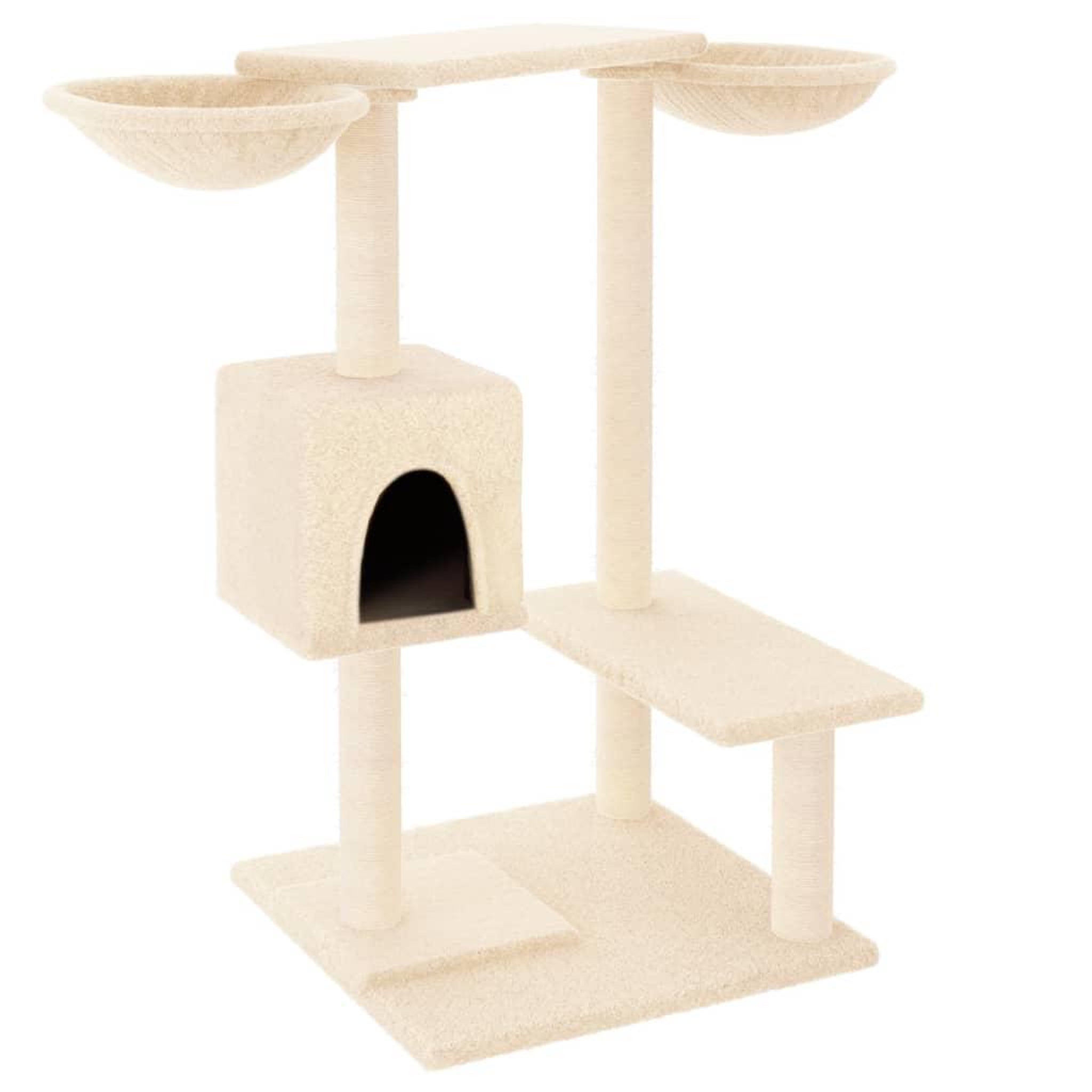 Voir la diapositive 2 : VIDAXL Arbre a chat avec griffoirs creme 82 cm
