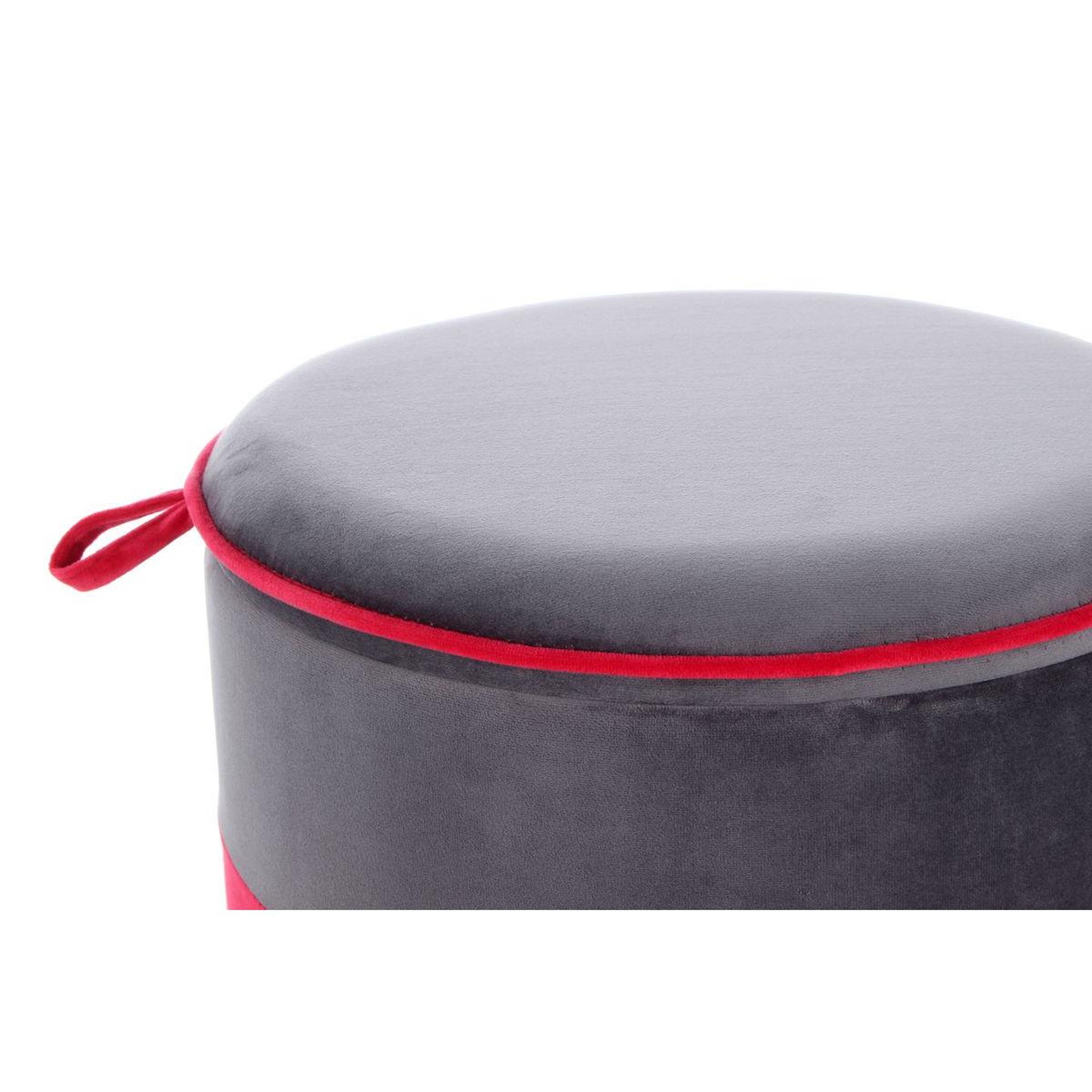 Voir la diapositive 2 : Paris Prix Pouf & coffre de rangement  kassandra  40cm rouge