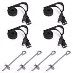 JUMP4FUN Kit de Fixation Trampoline 4Pcs - Ancrage - Kit Universel pour toutes les marques de Trampolines