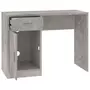 VIDAXL Bureau avec tiroir et armoire Gris beton 100x40x73 cm