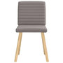 Voir la diapositive 4 : VIDAXL Chaises a manger lot de 6 taupe tissu