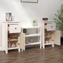 Voir la diapositive 3 : VIDAXL Buffets 2 pcs blanc 40x35x80 cm bois massif de pin