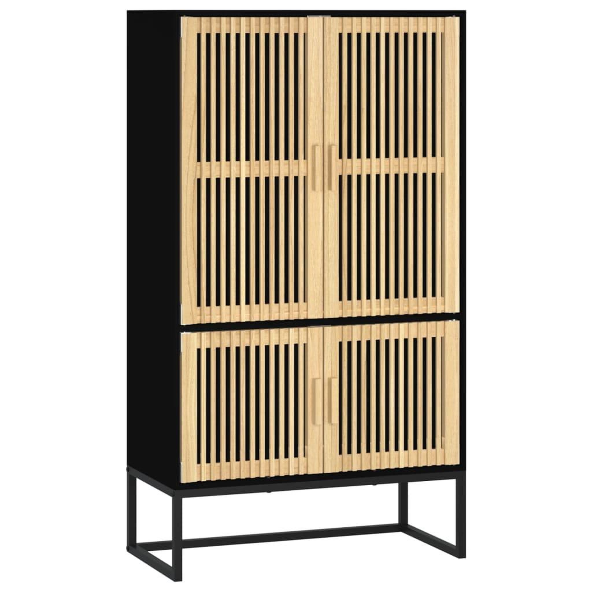 Voir la diapositive 2 : VIDAXL Buffet haut noir 70x35x125 cm bois d'ingenierie