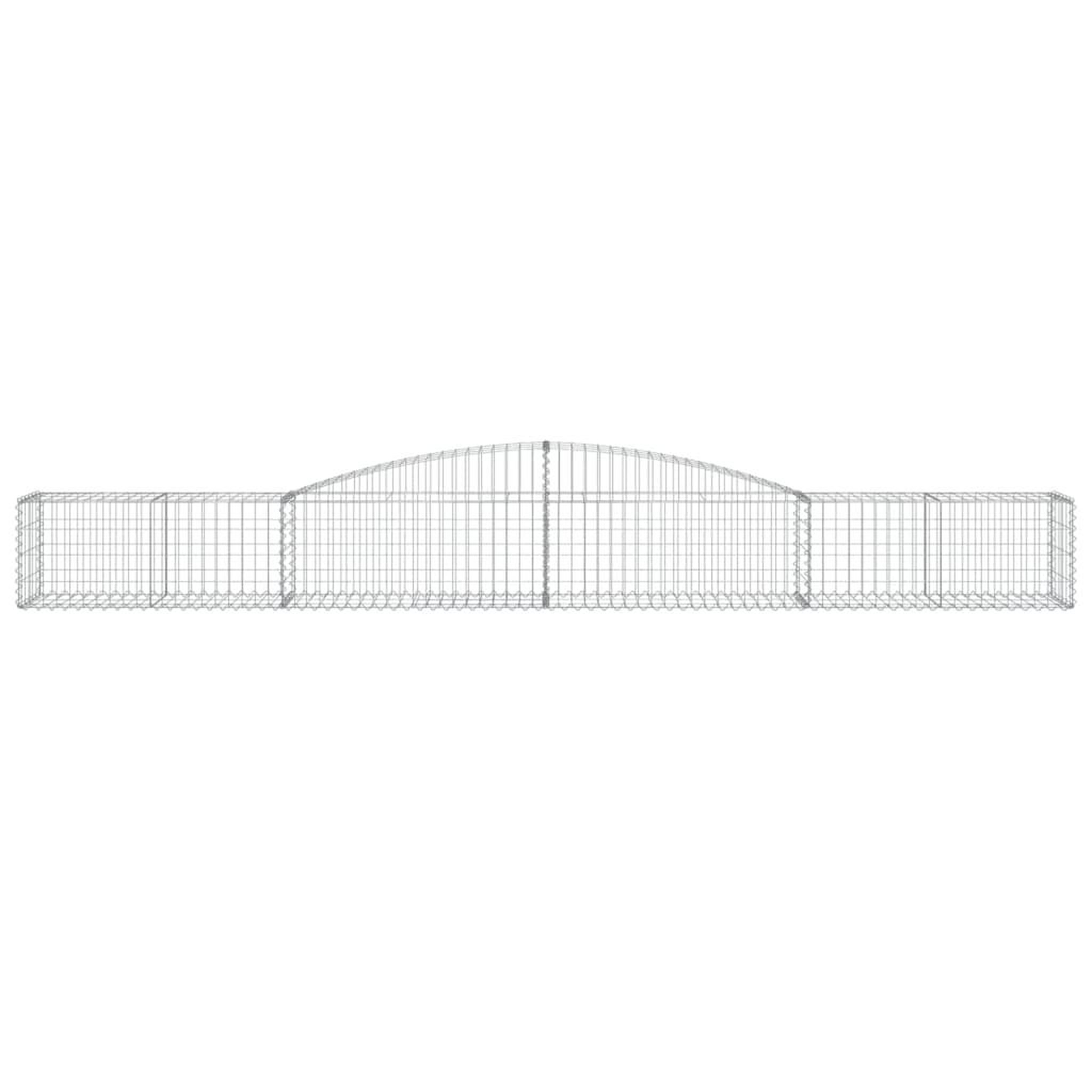 Voir la diapositive 4 : VIDAXL Paniers a gabions arques 15 pcs 400x50x40/60 cm Fer galvanise