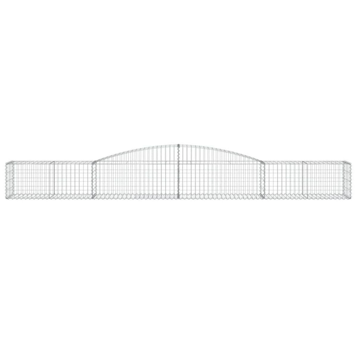 VIDAXL Paniers a gabions arques 15 pcs 400x50x40/60 cm Fer galvanise