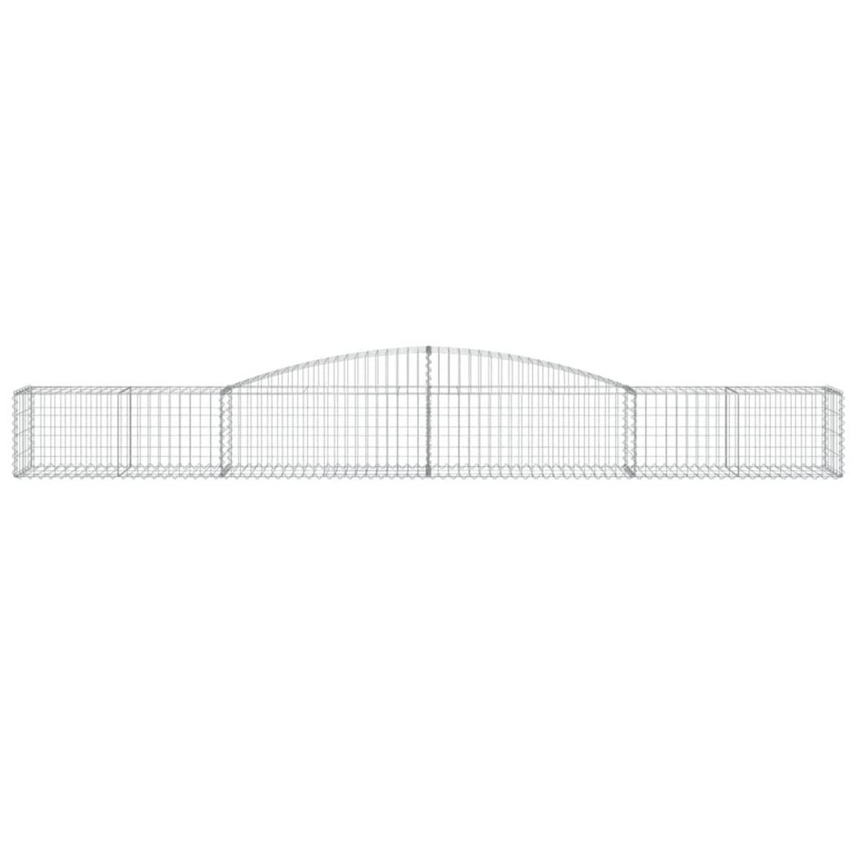 VIDAXL Paniers a gabions arques 15 pcs 400x50x40/60 cm Fer galvanise