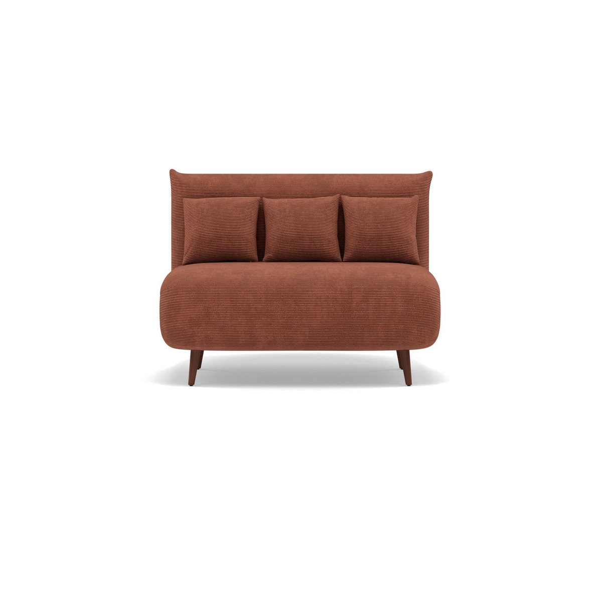 BEST MOBILIER Lumi - banquette convertible clic-clac 2 places en velours côtelé