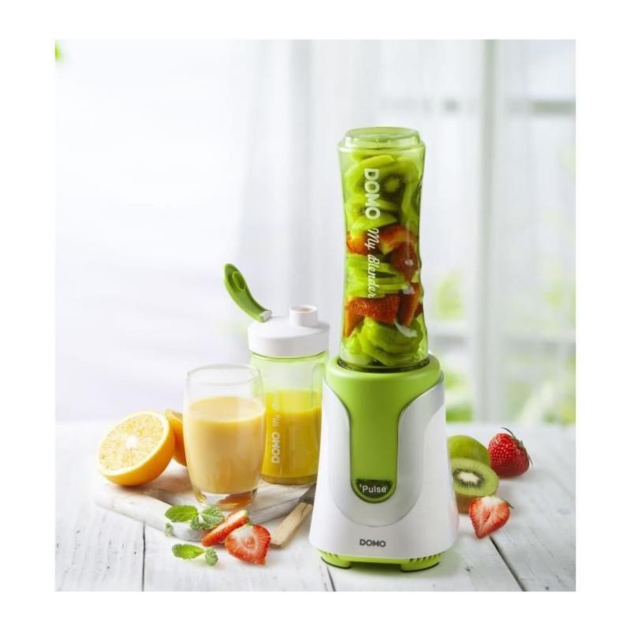 Voir la diapositive 5 : Domo DOMO Mixeur 2 en 1 DO436BL 300 W Vert