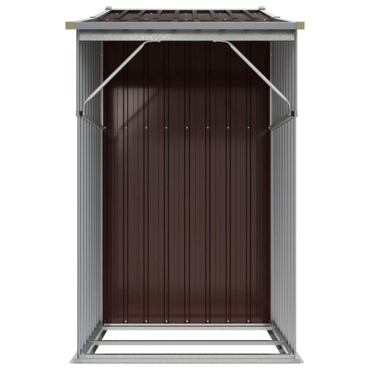 VIDAXL Abri de jardin marron 277x93x179 cm acier galvanise
