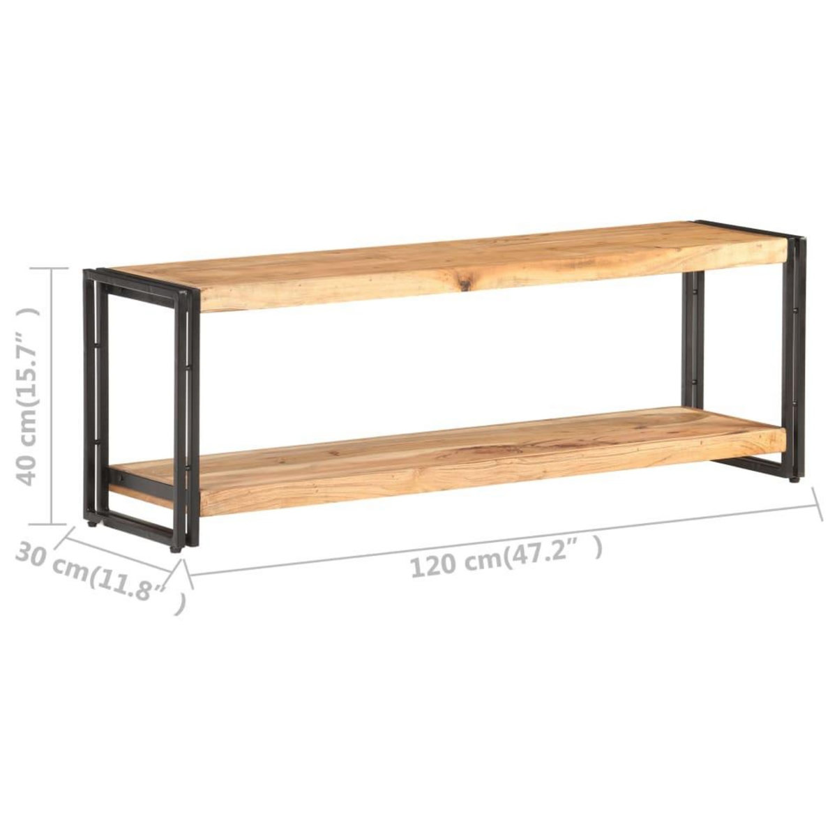 VIDAXL Meuble TV 120x30x40 cm Bois d'acacia massif