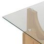 Voir la diapositive 2 : ATMOSPHERA Table Basse en Verre  Etini  85cm Transparent & Naturel