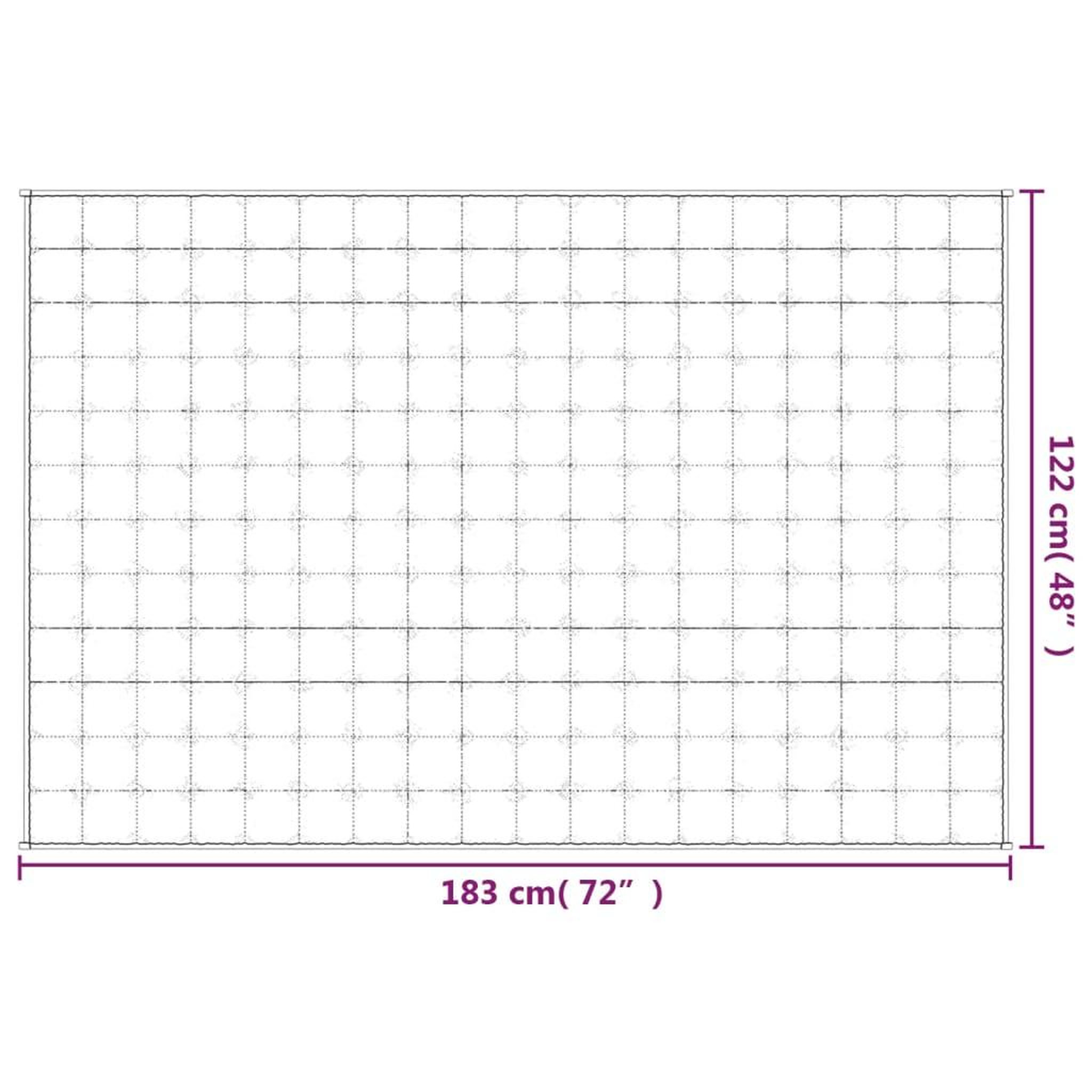 Voir la diapositive 6 : VIDAXL Couverture lestee Creme clair 122x183 cm 9 kg Tissu
