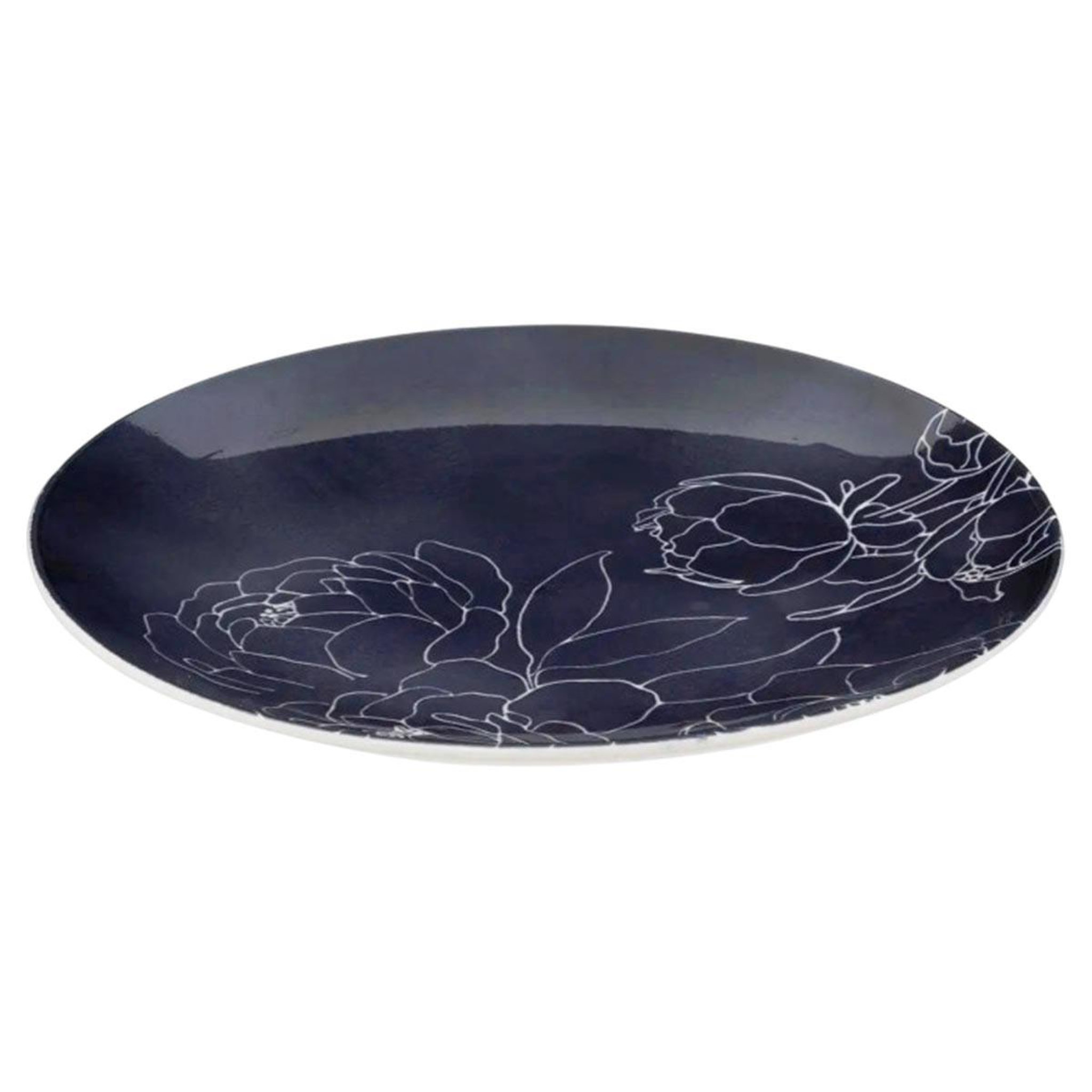 Voir la diapositive 2 : SECRET DE GOURMET Lot de 6 assiettes plates  thea  26cm bleu