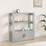 VIDAXL Buffet Gris beton 80x30x90 cm Bois d'ingenierie
