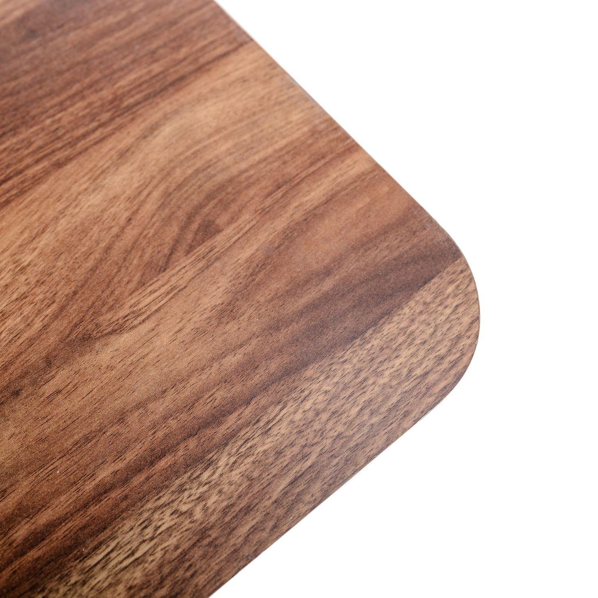 Voir la diapositive 5 : KB8 Table d'appoint en métal et mdf avec 1 étagère - marron et noir