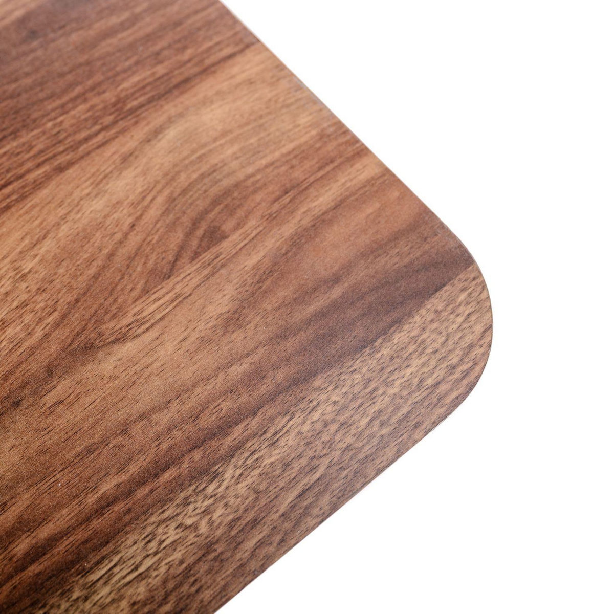 KB8 Table d'appoint en Métal et MDF avec 1 étagère - Marron et Noir