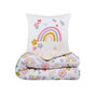 Voir la diapositive 2 : FUTURE HOME Parure de lit enfant arc-en-ciel réversible 140x200cm