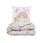 Voir la diapositive 2 : FUTURE HOME Parure de lit enfant arc-en-ciel réversible 140x200cm