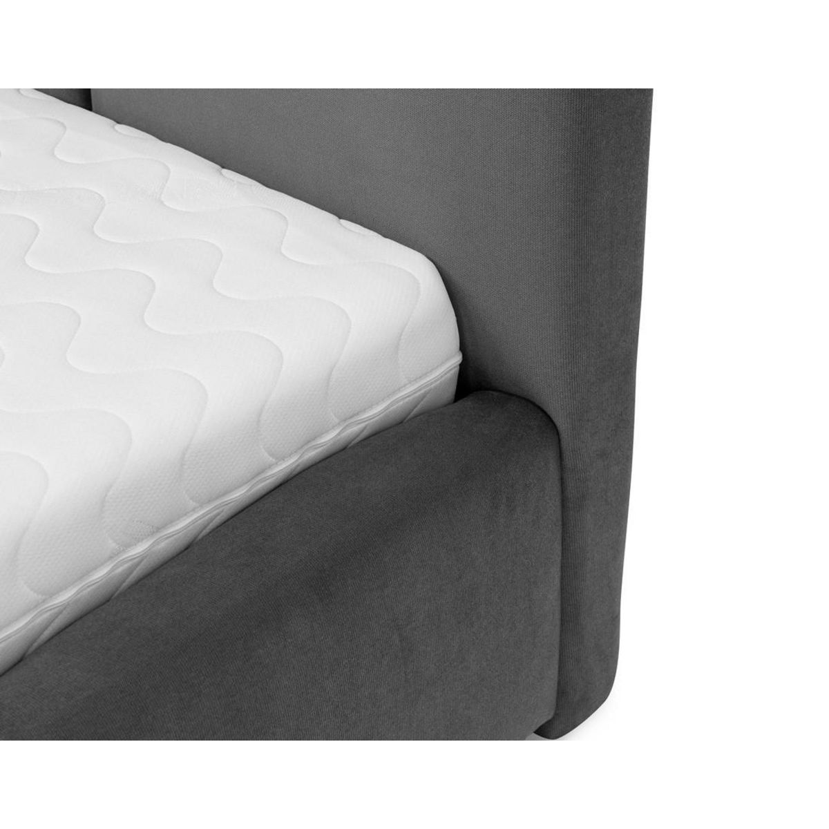 BEST MOBILIER Noa - lit coffre - 140x200 cm - en velours - sommier inclus