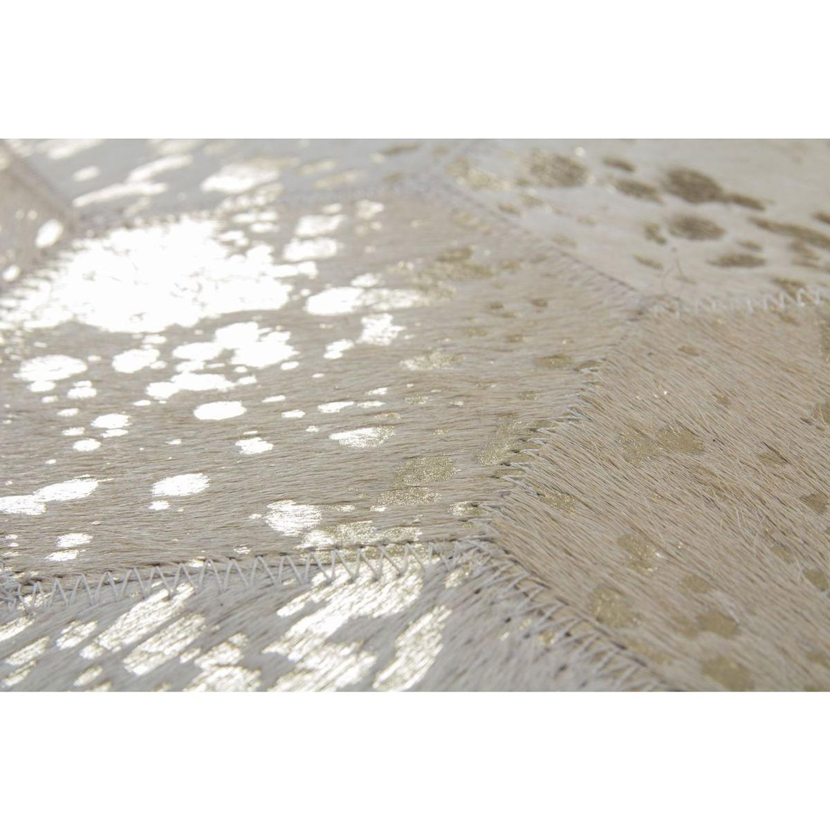 Paris Prix Tapis Tissé Effet Métallique  Spark  Ivoire & Or