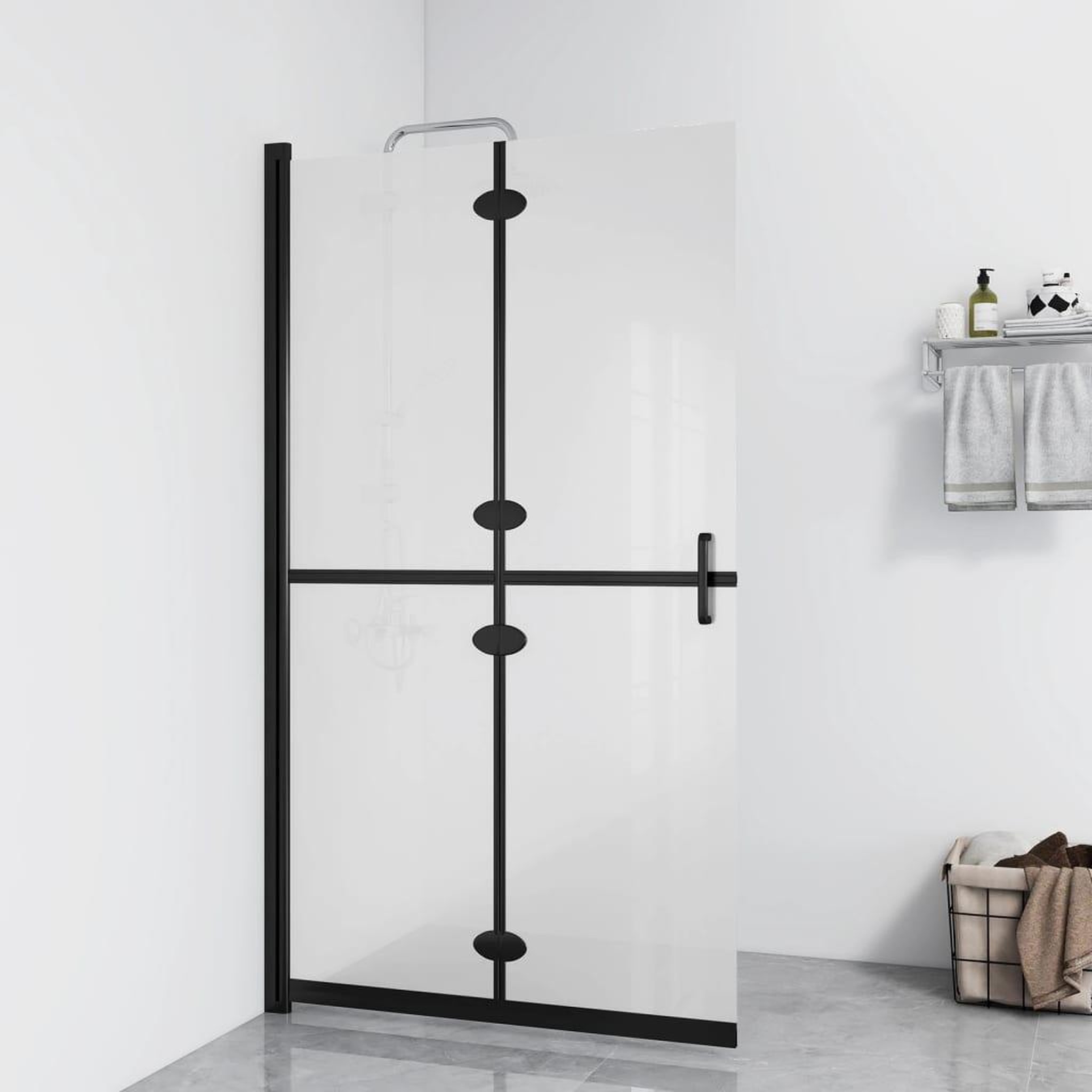 VIDAXL Paroi de douche pliable Verre ESG depoli 120x190 cm