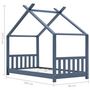 Voir la diapositive 6 : VIDAXL Cadre de lit d'enfant Gris Bois de pin massif 80x160 cm