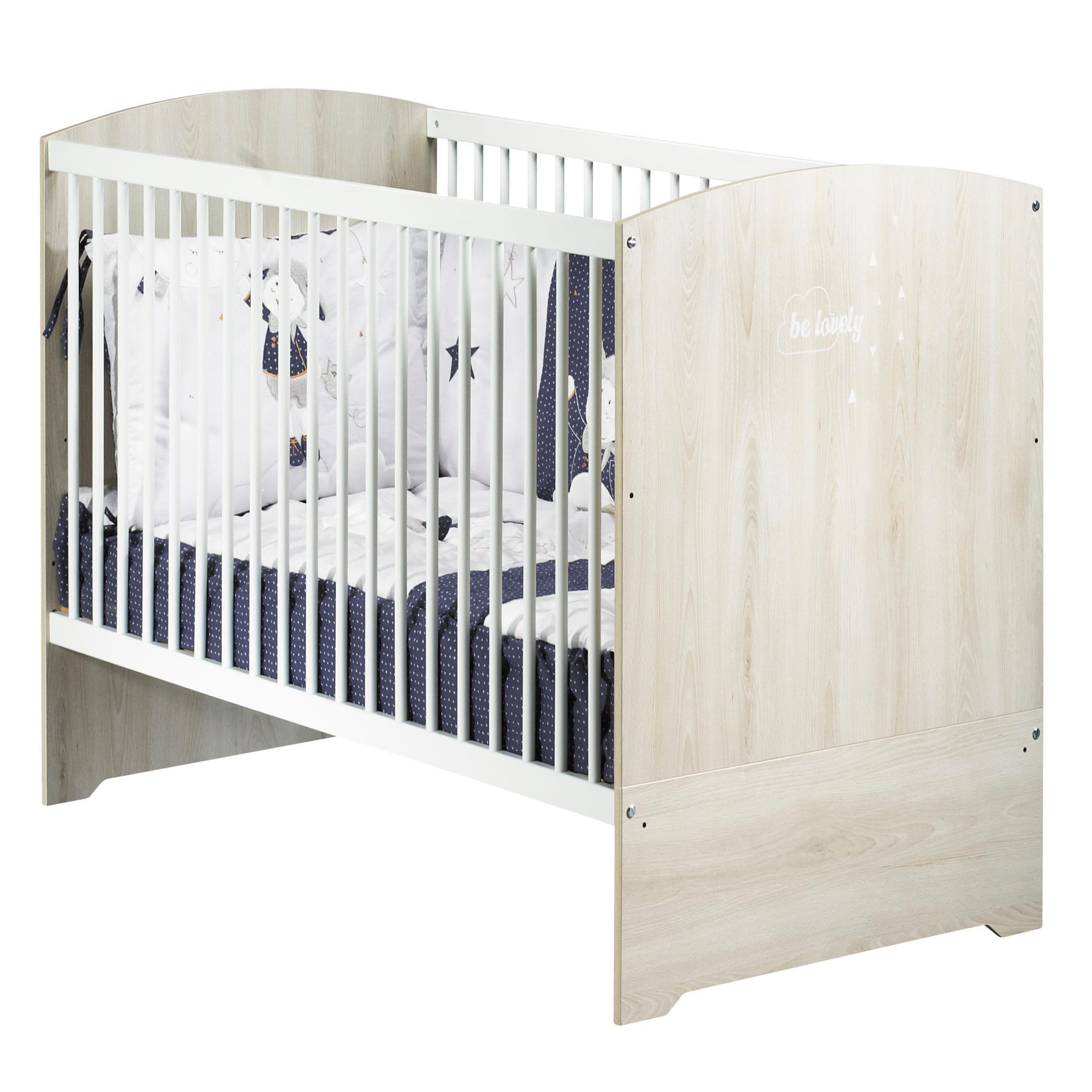 Voir la diapositive 1 : BABY PRICE Lit bébé évolutif 140x70 cm Little Big Bed HAPPY, Hêtre cendré
