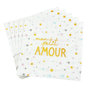 Voir la diapositive 1 : Paris Prix Lot de 20 Serviettes en Papier  Mon Petit Amour  33x33cm Blanc