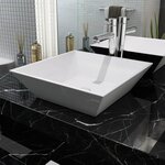 VIDAXL Lavabo carree Ceramique Blanc 41,5 x 41,5 x 12 cm