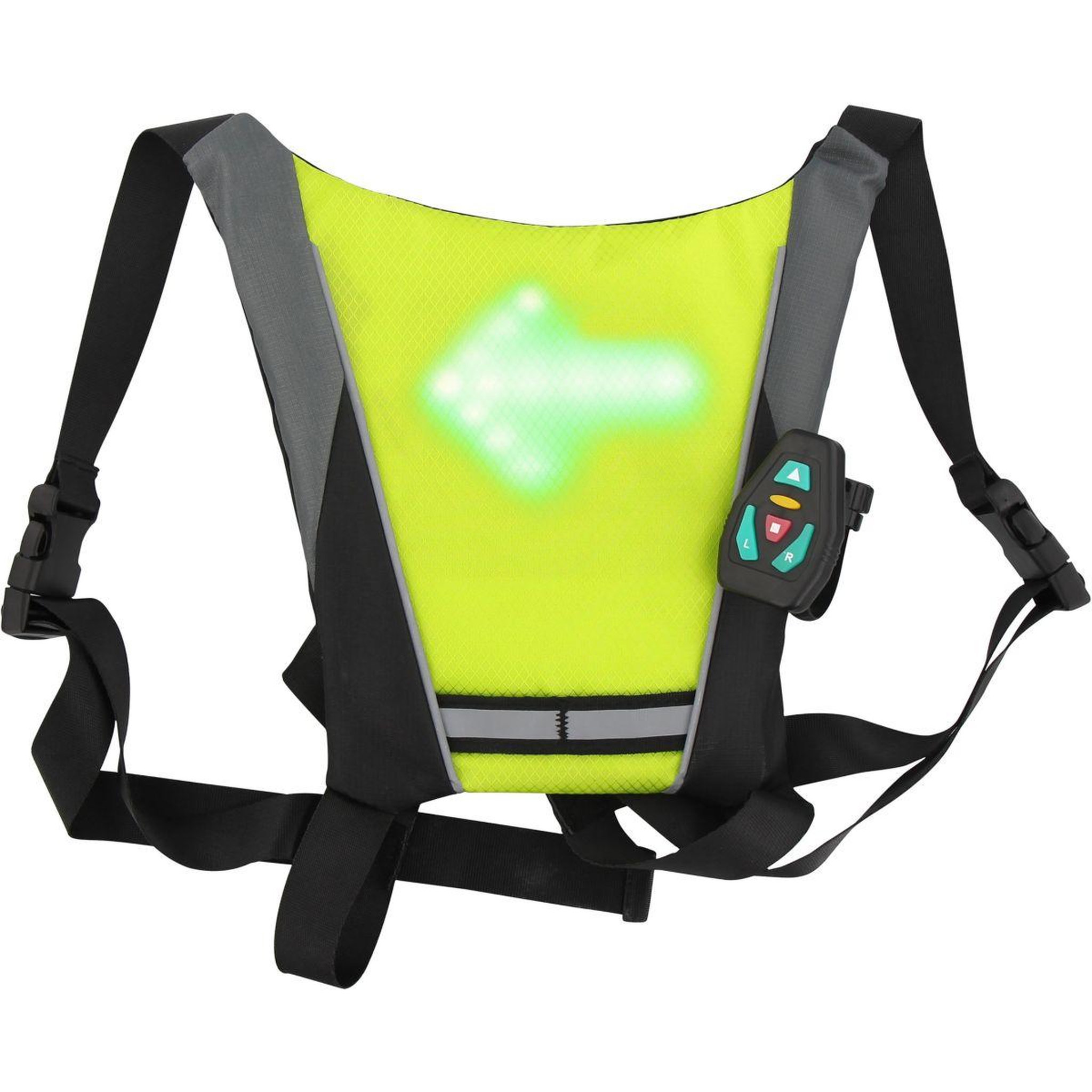 Voir la diapositive 2 : TNB Gilet jaune signal LED + Télécommande