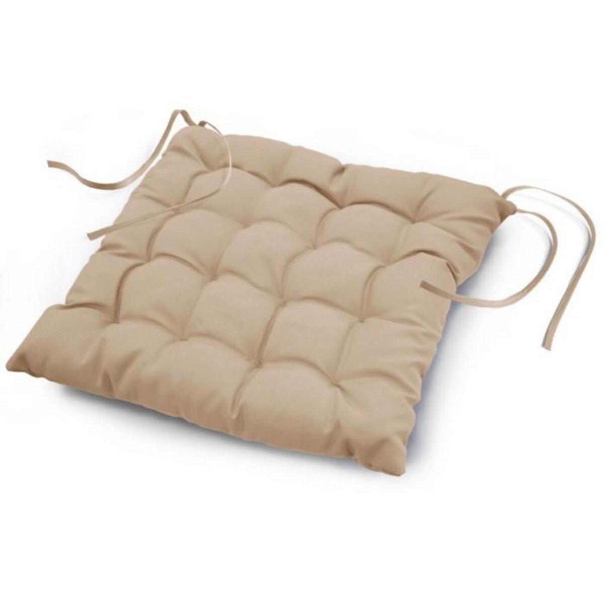 Paris Prix Galette de Chaise Matelassée  Essentiel  40x40cm Lin