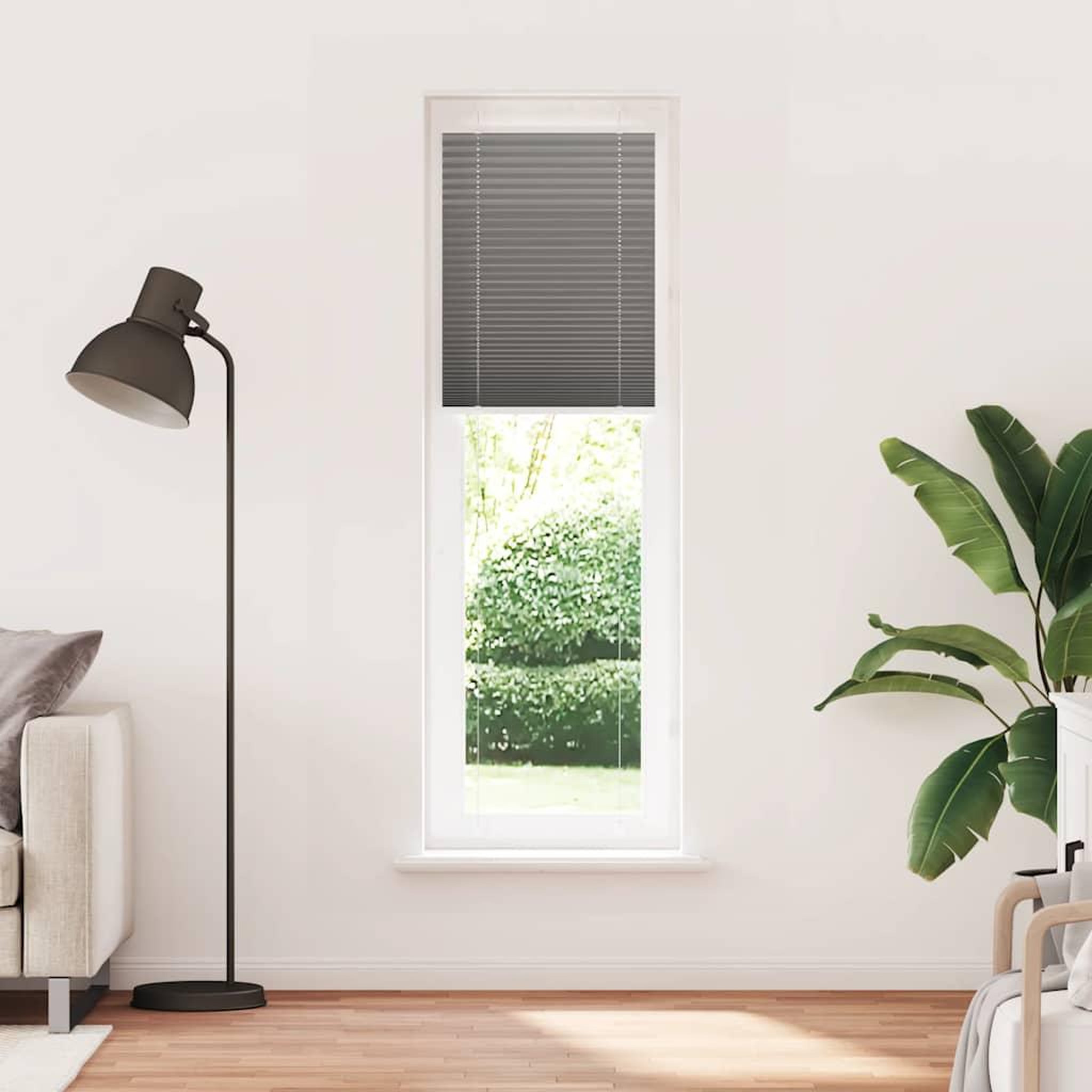 Voir la diapositive 2 : VIDAXL Store plisse anthracite 55x200 cm largeur du tissu 54,4 cm