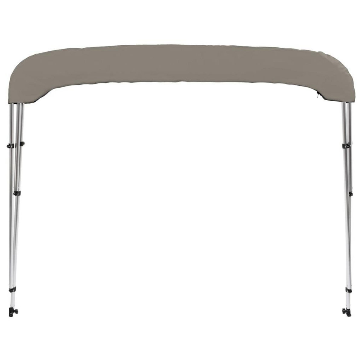 VIDAXL Auvent bimini a 3 arceaux gris 183x140x137 cm