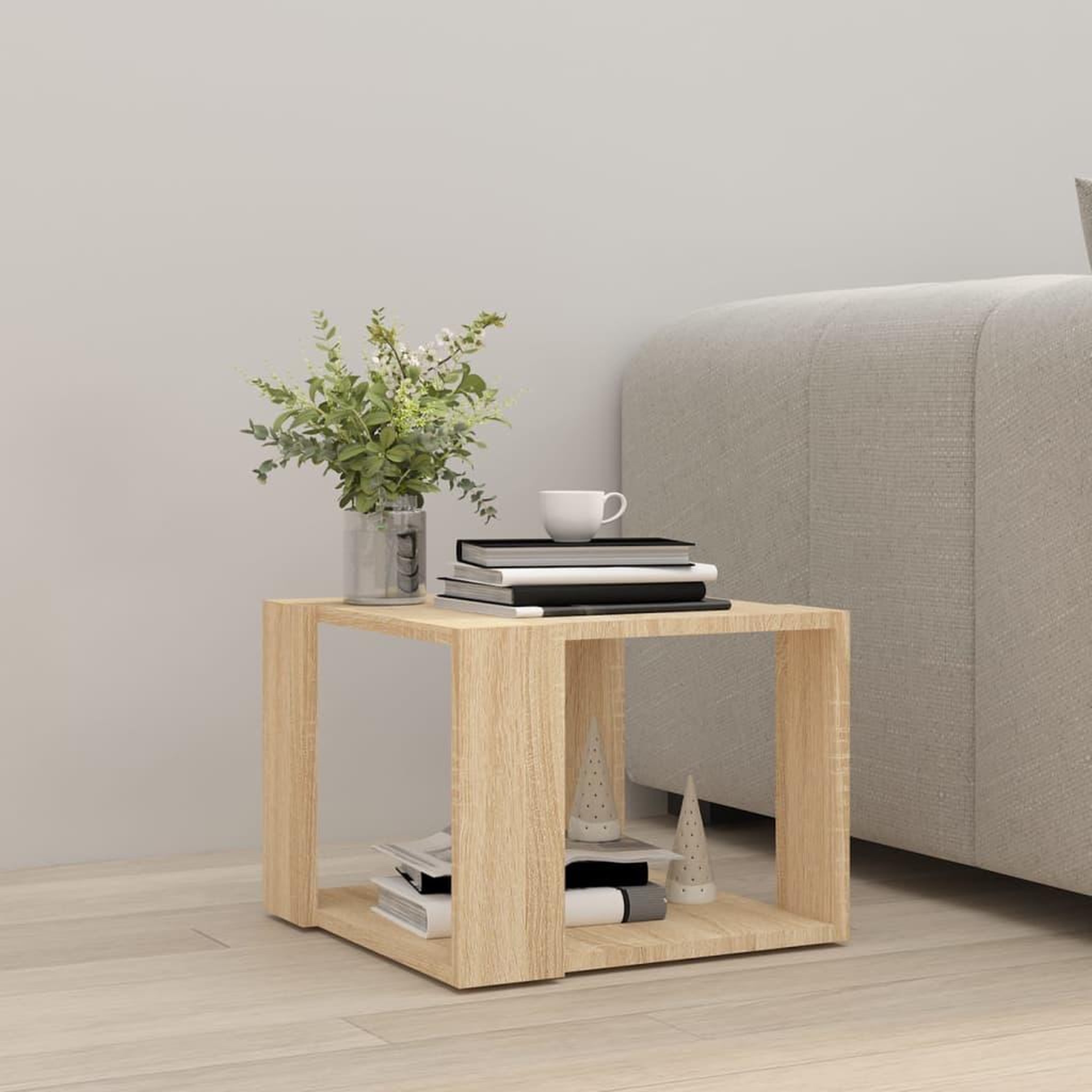 Voir la diapositive 3 : VIDAXL Table basse Chene sonoma 40x40x30 cm Bois d'ingenierie