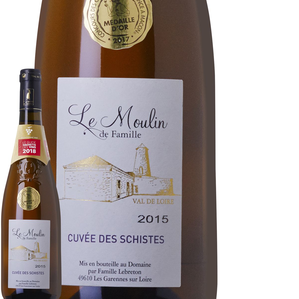 Le moulin de Famille Les Trois Shistes Côteaux-De-L'Aubance Blanc 2015