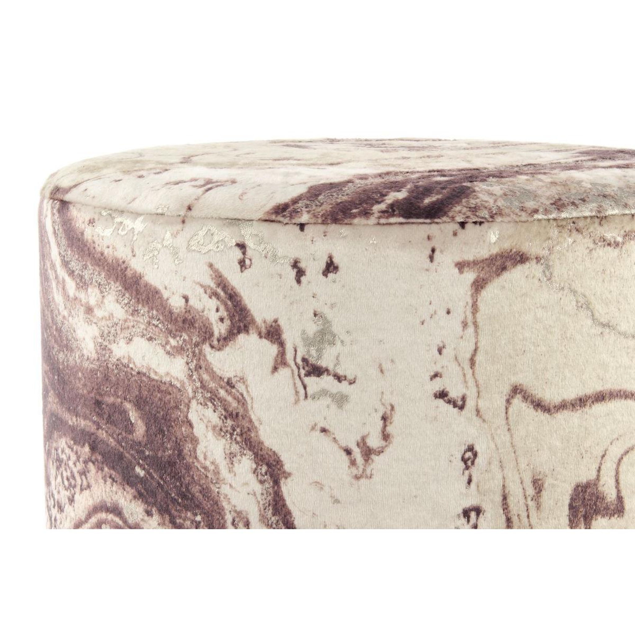 Voir la diapositive 2 : Paris Prix Pouf design marbré  gipsy  46cm bronze